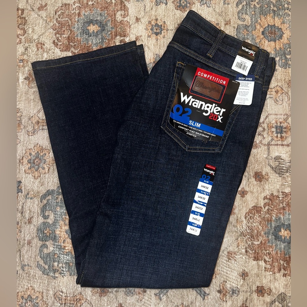 Wrangler Men's Active Flex Slim Fit Jeans Dark Wash